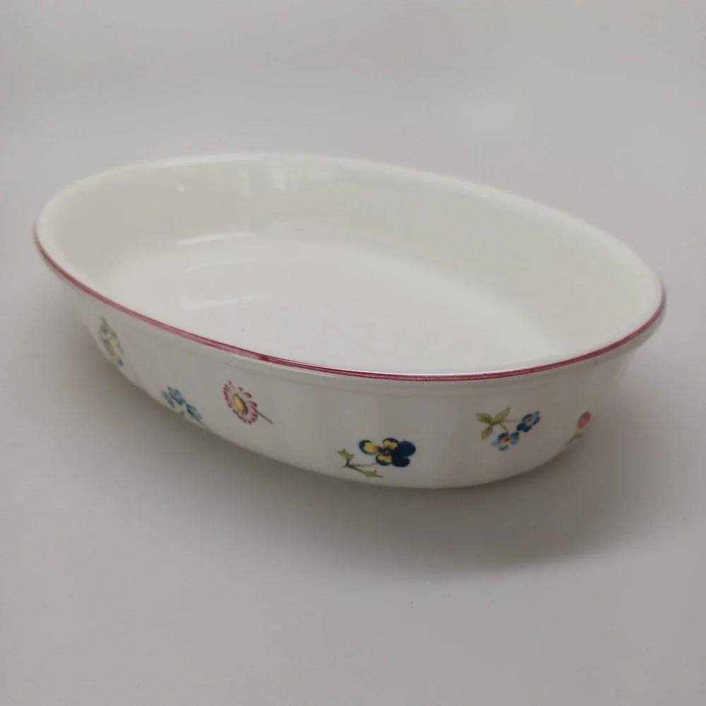 Villeroy & Boch Petite Fleur Vilbofour Oval Baker Porcelain Floral Casserole 10
